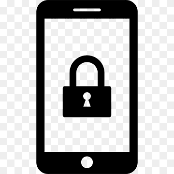 значок блокировки или стоп-сигнал на фоне телефона