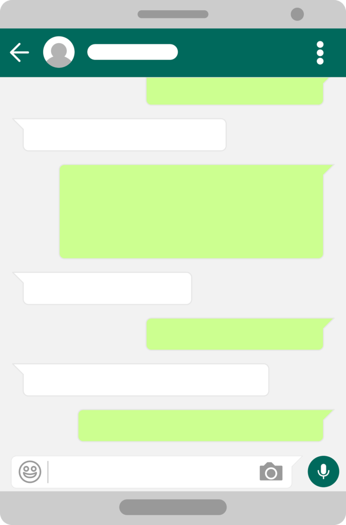 переписка в чате на телефоне